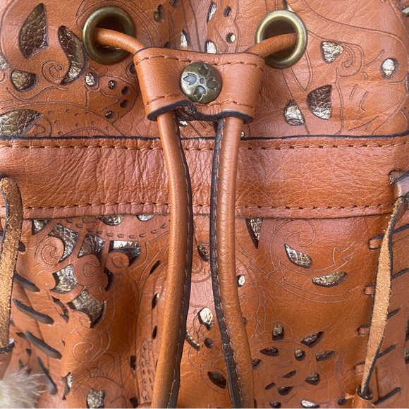 Patricia Nash Brown Leather Shoulder Bag EUC - Picture 3 of 8